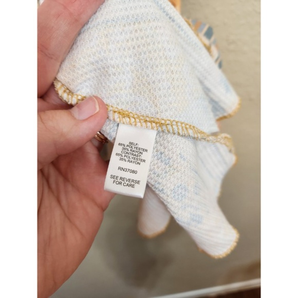 Cato Patchwork Button Detail Pullover Peasant Squ… - image 4